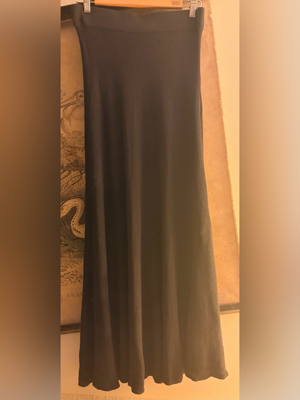 * Peruvian Connection Pima Cotton Knit Maxi Skirt ALine Flare Skirt SZ Medium *
